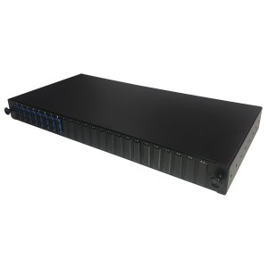 Fibre Patch Panel 16 Way SM SC 8x Duplex Sliding Drawer Metal Black   