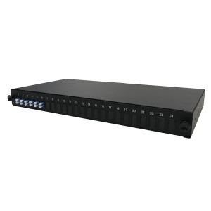 Fibre Patch Panel 12 Way SM LC 6x Duplex Sliding Drawer Metal Black   