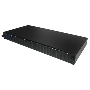Fibre Patch Panel 8 Way SM SC 4x Duplex Sliding Drawer Metal Black   