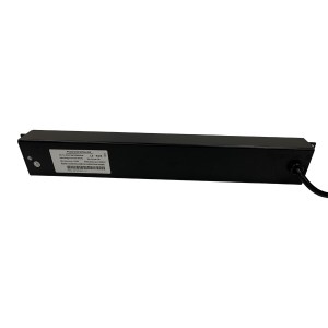 IEC Power Distribution Units 12 Way Horizontal Switched IEC 320 C14 12x C13 Black (L)490mm Cord 3Mtr