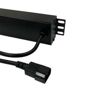 IEC Power Distribution Units 12 Way Horizontal Switched IEC 320 C14 12x C13 Black (L)490mm Cord 3Mtr