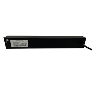 PDU 4 Way Horizontal Switched IEC 320 C14 Plug 13A UK Socket Black (L)490mm Cord 3Mtr