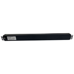 PDU 10 Way Vertical Switched IEC 320 C14 Plug 13A UK Socket Black (L)740mm Cord 3Mtr
