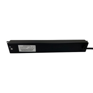 IEC Power Distribution Units 8 Way Horizontal Switched 16A BS4343 Plug (Commando) 8x C13 Black (L)490mm Cord 3Mtr