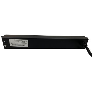 IEC Power Distribution Units 12 Way Horizontal Neon Indicator 32A BS4343 Plug (Commando) 12x C13 Black (H)55mm x (W)60mm x (L)490mm Cord 3Mtr
