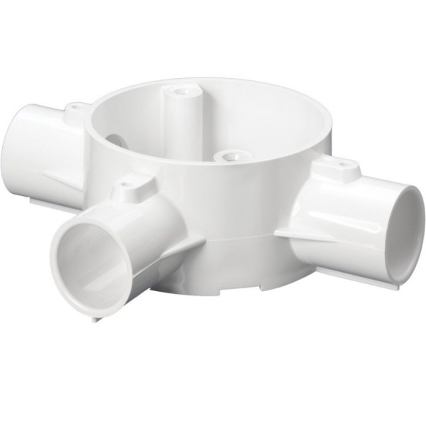 Schneider Circular Junction Boxes - 3 Way Tee