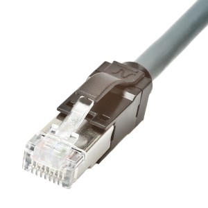 Patch Lead Cat6A U/FTP LSZH UniBoot c/w Removable Black Clip Grey (L)1Mtr   