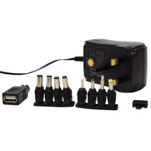 Universal Power Supply Up To 1500mA 3-12V 8x DC Adaptors & 1x USB Socket Adaptor SMDC403UK