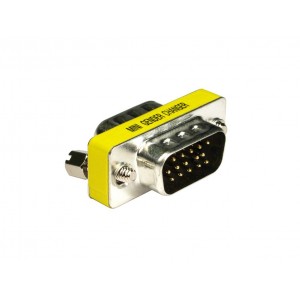 Video Adaptor VGA HD15 Plug to Plug Gender Changer Coupler   