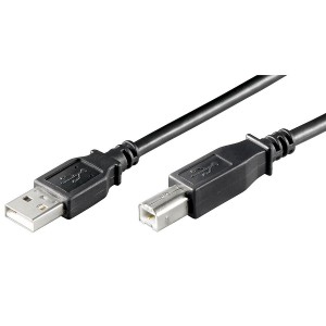 USB Lead USB2.0 A to B Nickel Plated Male-Male Black (L)3Mtr NX-USB-163  