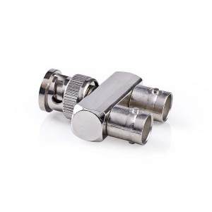 BNC Coax Connector Goal Post 50 Ohm Gold-plated Male to 2x Female