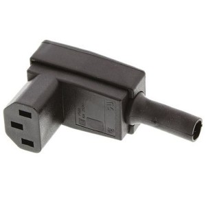Re-wireable Power Connector C13 IEC Right Angled Black