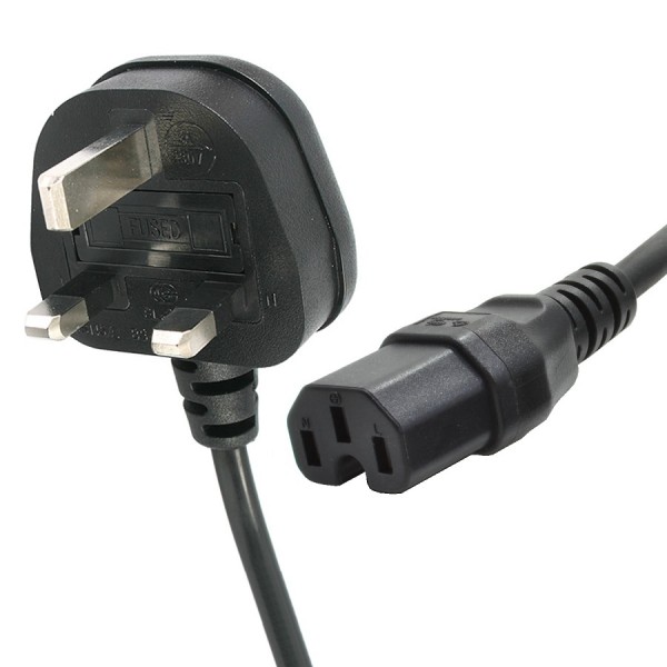 UK 3 Pin Plug to IEC C15 (Hot Condition)