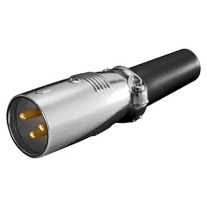 XLR Plug 3 Pin Male Gold-plated Silver   