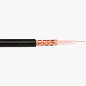 Coax Cable RG59B/U 1 Core PVC 75Ohm Black (Dia)6.15mm   