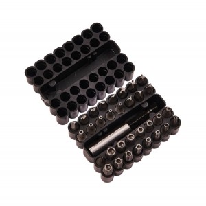 Security Tamperproof Bit Set 1/4" Hex 33 Piece