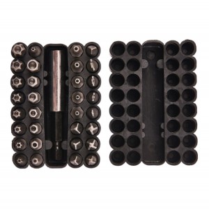 Security Tamperproof Bit Set 1/4" Hex 33 Piece