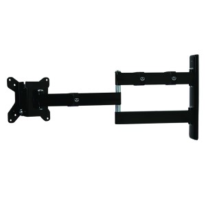 Flat Screen Wall Mount BT7513/PB Double Articulated Arm VESA 75x75 & 100x100 Up to 28 Inch With Tilt & Swivel 15kg Black