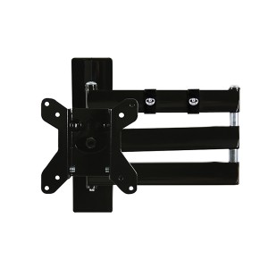 Flat Screen Wall Mount BT7513/PB Double Articulated Arm VESA 75x75 & 100x100 Up to 28 Inch With Tilt & Swivel 15kg Black