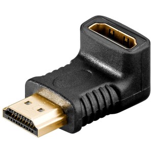 HDMI Adaptor Male Female 90 Deg Down Gold Plated V2.0 4K   