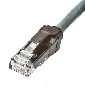 Patch Lead Cat6 U/UTP LSZH UniBoot c/w Removable Black Clip Grey (L)10Mtr   