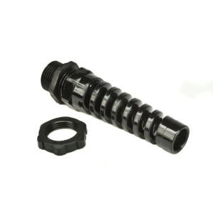 Cable Gland M20 Nylon Black Clearance Hole 20mm Cable Dia 4.3mm-7.8mm