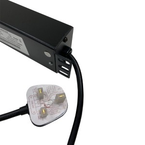 IEC Power Distribution Units 10 Way Vertical Switched 13A UK Plug 10x C13 Black (L)490mm Cord 3Mtr