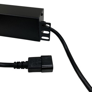 IEC Power Distribution Units 12 Way Vertical Switched IEC 320 C14 12x C13 Black (L)490mm Cord 3Mtr