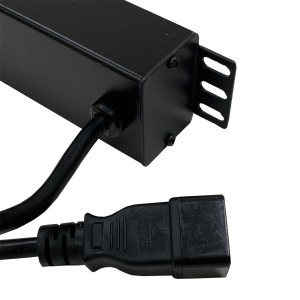 IEC Power Distribution Units 8 Way Horizontal Switched C20 Plug 8x C13 Black (L)490mm Cord 3Mtr