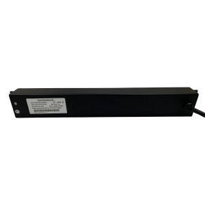 IEC Power Distribution Units 12 Way Horizontal Switched C20 Plug 12x C13 Black (L)490mm Cord 3Mtr