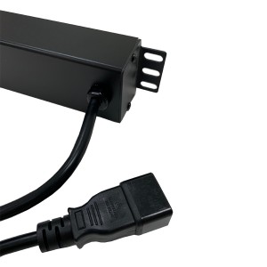 IEC Power Distribution Units 12 Way Horizontal Switched C20 Plug 12x C13 Black (L)490mm Cord 3Mtr