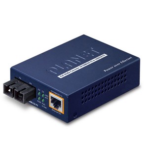 Media Converter 10/100BASE-TX to 100BASE-FX 15km Singlemode SC PoE (802.3af) FTP-802S15
