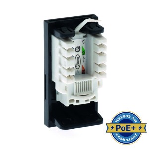 Low Profile Module Cat5e Euro Unshielded Black