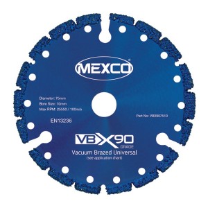 Diamond Cutting Blade Universal X90 VBX907510 (Dia)75mm Bore Size 10mm