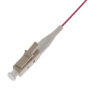 Fibre Pigtail Tight Buffered MM LC OM4 50/125 Violet (L)1Mtr   