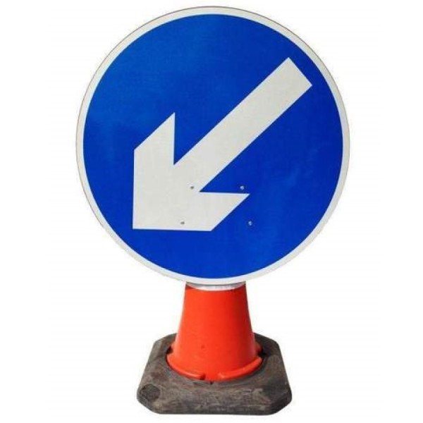 Road Cone Mounted Signs