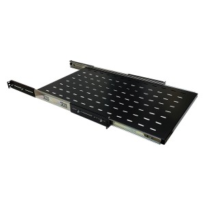 Sliding Shelf Vented Standard Up to 45kg Black (H)1U x (W)19" x (D)705mm Adjustable 705mm to 1110mm