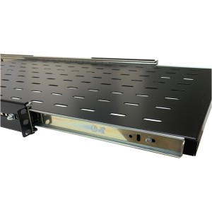 Sliding Shelf Vented Standard Up to 45kg Black (H)1U x (W)19" x (D)705mm Adjustable 705mm to 1110mm