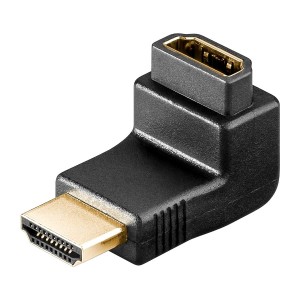 HDMI Adaptor Male Female 90 Deg Up Gold Plated V2.0 4K   