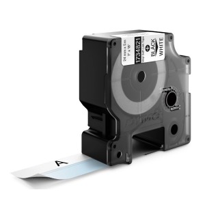 Rhino Industrial Tape Self Laminating Black on White 1734821 (W)24mm x (L)5.5m