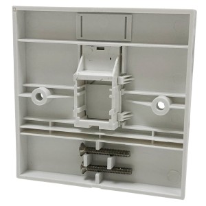 Faceplate Flat Single Gang 1Port Keystone Shuttered White (H)86mm x (W)86mm