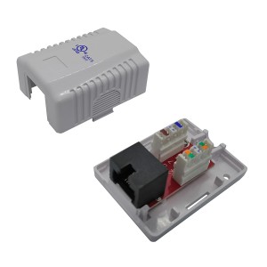 Surface Mounted Outlet 1Port Cat6 Unshielded White