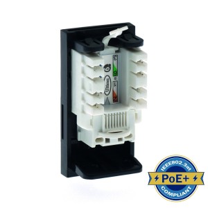 Low Profile Module Cat6 Euro Unshielded Black