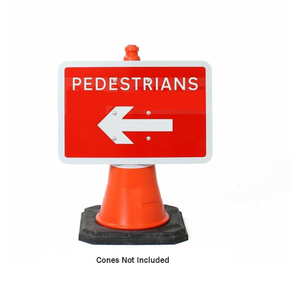 Road Cone Mounted Signs