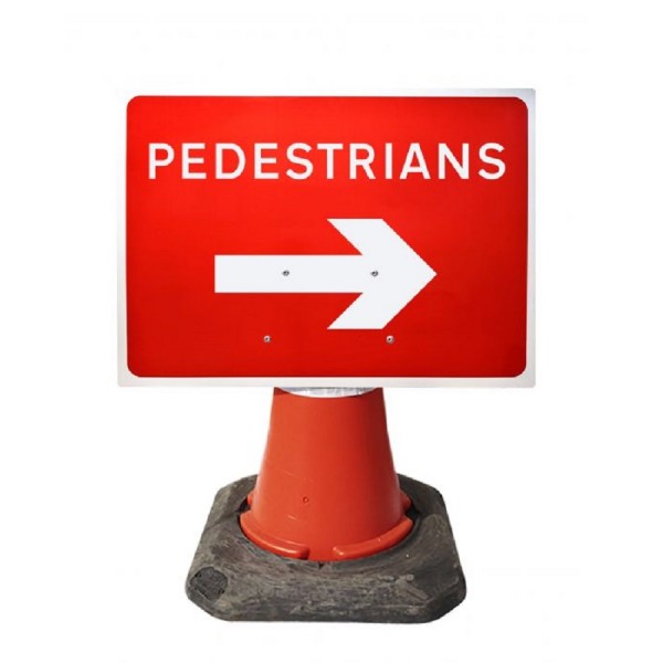 Road Cone Mounted Signs