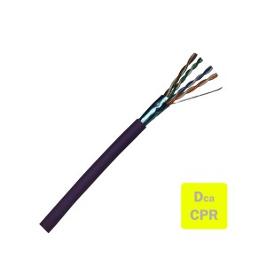 Solid Cat5e F/UTP LSZH 4 Pair Dca-s2,d2,a1 Reel Violet (L)305Mtr (Dia)6.5mm NVP 69%  