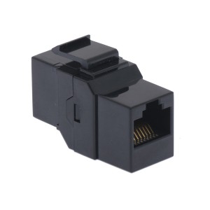 Keystone Coupler Cat5e 180 Degree Unshielded Black