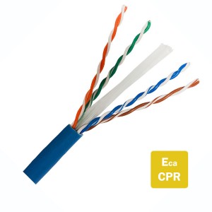 Solid Cat6 U/UTP LSZH 4 Pair Eca Reelex II Blue (L)305Mtr NVP Rating 67% Outer Dia 5.9mm