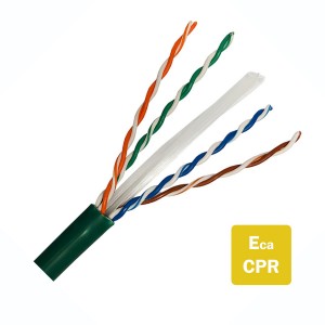 Solid Cat6 U/UTP LSZH 4 Pair Eca Reelex II Green (L)305Mtr NVP Rating 67% Outer Dia 5.9mm