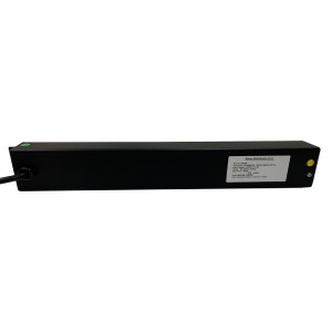 PDU 8 Way Horizontal Switched Schuko Plug (Euro) Schuko Socket (Euro) Black (L)490mm Cord 3Mtr